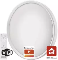 Lubinis šviestuvas Emos Išmanioji LED lempa „GoSmart“, lubinė, apvali, 45 W, CCT, reguliuojamas šviesos stipris, „Wi-Fi“