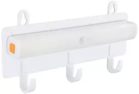 Struhm LED naktinė lemputė/kabliukas Hol 1 W judesio jutiklis, baltas