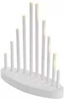 Emos LED Advento žvakė, balta, laikmatis, 10 šiltų baltų LED, 3 AA baterijos