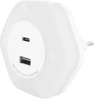 Struhm Naktinė lempa / naktinė lemputė / įkroviklis „Ozil Led Usb A Usb C“