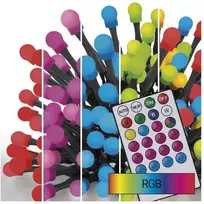 Emos LED šviesos grandinės kamuoliukai, 10 m, RGB, nuotolinis valdymas, programos, laikmatis