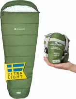 Trinordic mumijos tipo vasarinis miegmaišis, 900 g, 225 × 80 cm, žalias, SBAG-SUM-MUMY-GRE-L