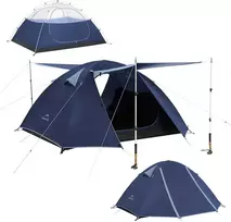 Naturehike kupolinė palapinė Bleik B 2–3 asmenims, 3 sezonų, 2 įėjimai, 2,55 kg