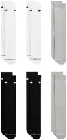Kojinės Nike Everyday Elevated 6 par balta, juoda, pilka HQ8021 903 (43-46)