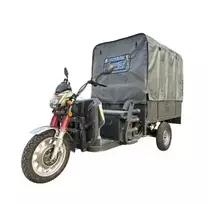 Elektrinis krovininis triratis RIDE-E BULL+ su krovinio uždanga (EEC) BULL-GREY-72V-45AH+COVER