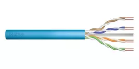 Installation cable DIGITUS cat.6A, U/UTP, Dca, AWG23/1, LSOH, 100m, blue, reel