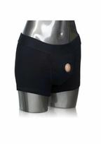 CALEXOTICS Packer Gear Boxer Brief Harness Black Cotton/Spandex Adjustable 716770081414
