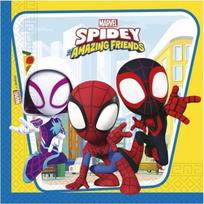 Popierinės servetėlės GoDan Spidey & His Amazing Friends, 33 cm x 33 cm, įvairių spalvų, 20 vnt.