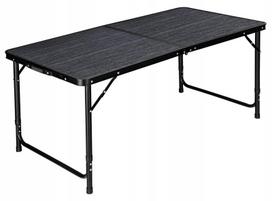 Sulankstomas turistinis stalas Outdorium, 120x61x69 cm, juodas