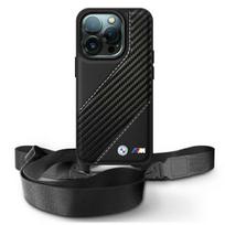 BMW M Edition Carbon Strap & Strap dėklas iPhone 16 Pro Max - Juodas