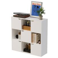 9 lentynų spinta-komodė – šiuolaikinis loft stilius – balta