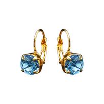 Auskarai moterims DiamondSky „Glory (Aquamarine Blue)“ su Swarovski kristalais