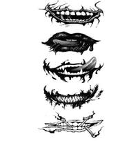 Sooping laikinos veido tatuiruotės, 5 lapai