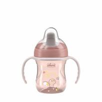Gertuvė su nuimamomis rankenomis Chicco Training Cup, rožinė, 6 mėn+, 200 ml