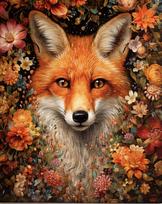 Tapyba pagal skaičius „Fox“, 40x50 cm, drobė be rėmelio.