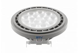 LED lemputė, AR111, 3000K, G53, 12,5 W, DC12V, 40°, 1100lm, pilka