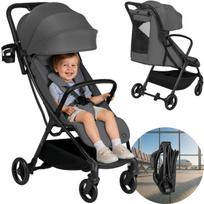 Sportinis vežimėlis lengvas, kompaktiškas, auto-fold, iki 22 kg – Lionelo Agia Grey Stone
