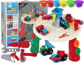 Staliukas su plastilinu ir priedais "Statybvietė" Lean Toys Engineer