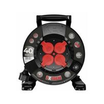 Pratęsimo kabelis su ritiniu EXTREME LINE 4 lizdai su/iš IP44 16A H07BQ-F 3x2,5 40m Black W-100087 | W-100087 | 5902273422006