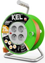 KEL Standartinės linijos ritininis pratęsimo laidas 25m H05VV-F 3x1,5 4xGS 16A Orange (W-97045) | W-97045 | 5902273400790