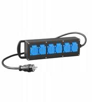 RS-P guminis prailgintojas 6x2P+Z su kabeliu ir kištuku 16A 7000-10 | 7000-10 | 5901752639751