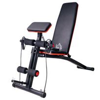Treniruoklių suoliukas 120 kg, su saugojimo dėže, juodas