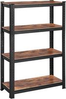 Lentynų sistema 40x80x160 cm Ruda Juoda reguliuojama saugykla MDF plienas