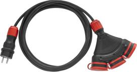 Plastrol prailgintojas statybai X3 kabelis guminiame apvalkale 3 lizdai su/iš 10m H05RR-F (W-01172) | W-01172 | 5906197302789