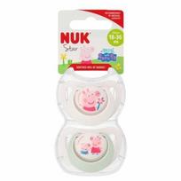 Čiulptukas Nuk Stars Peppa Pig, 18-36 mėn, 2 vnt.