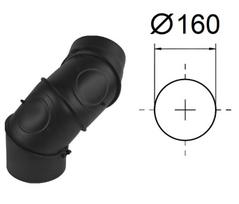 Universalus reguliuojamas lenkimas kampu su 2 peržiūromis. Juodas metalas 2 mm. D-160 mm.
