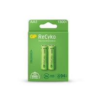 GP baterija (R6) AA pakartotinai įkraunama RECYKO, NiMH R6, (2 baterijos 20blisteryje), 1300mAh
