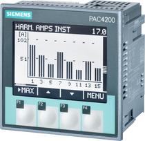 Siemens Analizator parametrów sieci z licznikiem pac4200 LCD 22-65VDC vin: max.500/289V 45-65Hz x/1A lub x/5A AC 7KM4211-1BA00-3AA0 | 7KM4211-1BA00-3AA0 | 4011209893467