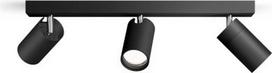 Ceiling/wall spotlight Idris, GU10, 3x5W, IP44, black 929004103701 | 8720169299016