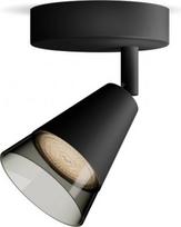 Ceiling/wall spotlight Cleft, GU10, 1x5W, IP20, black 929004108501 | 8720169299979