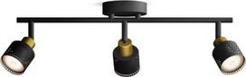 Ceiling/wall spotlight Niall, GU10, 3x5W, IP20, black and brass 929004109201 | 8720169300118