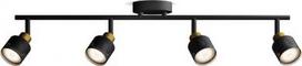 Ceiling/wall spotlight Niall, GU10, 4x5W, IP20, black and brass 929004109301 | 8720169300132