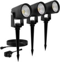 Ground spike light Reuel GardenLink 1.5W 2700K, IP44, black, 3 pcs. 929004659301 | 8720169386976