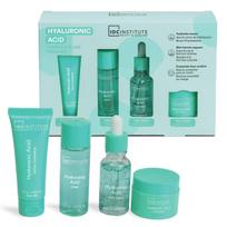 Veido priežiūros rinkinys IDC Institute Hyaluronic Acid moterims: veido valiklis, 25 g + tonikas, 30 ml + veido serumas, 18 ml + veido kremas, 20 g