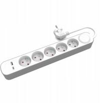 Prailgintuvas su 5 lizdais ir Usb-a, Usb-c, 1.5m