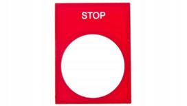 Ženklas Stop 30x40mm raudonas stačiakampis