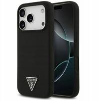 Telefono dėklas iPhone 17 Pro juodas silikoninis MagSafe Guess