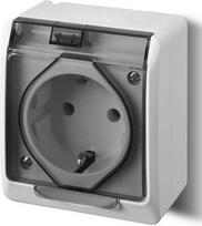 Hermes 0324-01 vieno lizdo Ip44 paviršinis montavimas