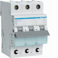 Hager 3p B 25a Mcb automatinis jungiklis, 6ka, Quickconnect