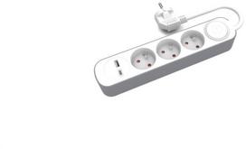 Prailginimo laidas su 3 lizdais, Usb-a ir Usb-c, 3m