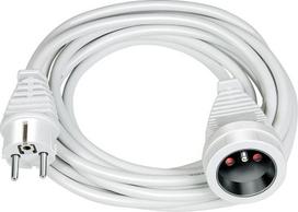 Baltas prailgintuvas su įžeminimu, 3m, Ip20