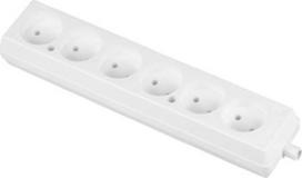 Baltas 6 lizdų prailgintuvas 16a 250v