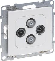 Legrand Suno Tv-r 2xsat galinis lizdas, baltas
