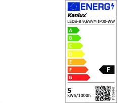 Kanlux Leds-b juosta 9,6w/m, 5m, šiltai balta, 12v Dc