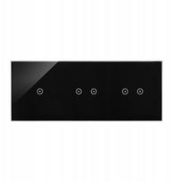 Simon 54 Touch Panel 3 Moduliai, Užšalusi Lava, Blizgus, Horizontalus