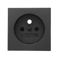 Hager Berker B.kwadrat/b.3/b.7 rozetė su įžeminimu, antracito